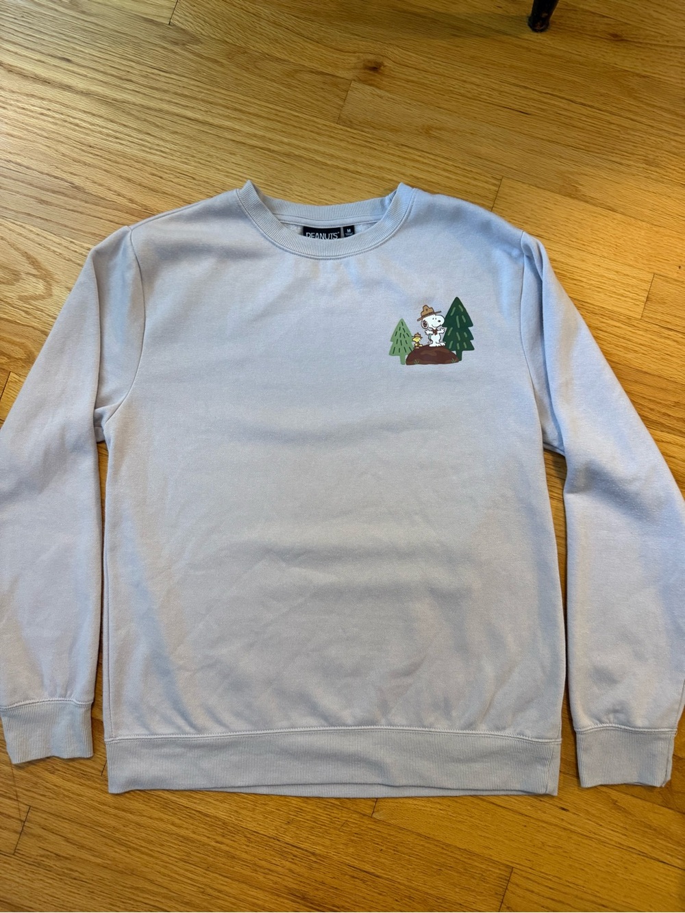 Peanuts Light Purple Crewneck Sweater with Graphic